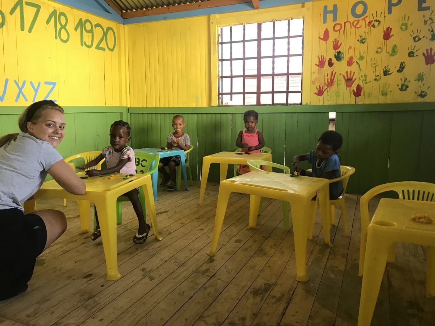 A classroom at Hope Village