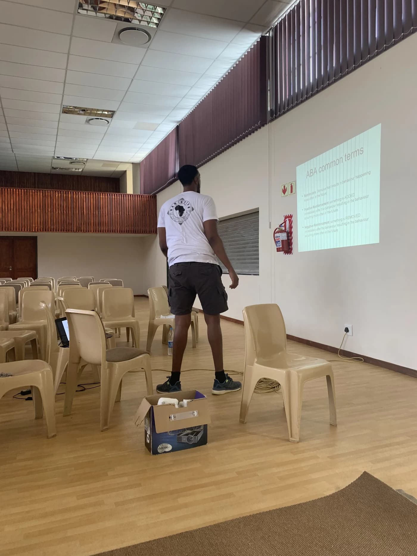 A presentation at a local Namibian university